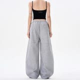 2025秋☆ユニセックス☆パンツ プリーツ入りワイドスウェットパンツ | 17kg | 詳細画像3 