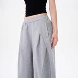 2025秋☆ユニセックス☆パンツ プリーツ入りワイドスウェットパンツ | 17kg | 詳細画像5 