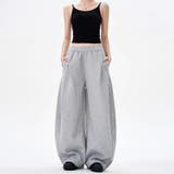 2025秋☆ユニセックス☆パンツ プリーツ入りワイドスウェットパンツ | 17kg | 詳細画像6 