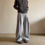 2025秋☆ユニセックス☆パンツ プリーツ入り ワイドロングパンツ | 17kg | 詳細画像12