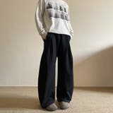 2025秋☆ユニセックス☆パンツ プリーツ入り ワイドロングパンツ | 17kg | 詳細画像21