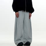 2025秋☆ユニセックス☆パンツ プリーツ入り ワイドロングパンツ | 17kg | 詳細画像25