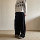 2025秋☆ユニセックス☆パンツ プリーツ入り ワイドロングパンツ | 17kg | 詳細画像6