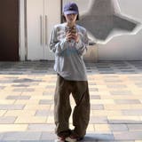 2025秋☆ユニセックス☆長袖Tシャツ ヘンリーネック グレーカラートップス | 17kg | 詳細画像2