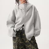 ユニセックス☆オーバーサイズエアレイヤーカーディガンパーカー | 17kg | 詳細画像1