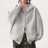 ユニセックス☆オーバーサイズエアレイヤーカーディガンパーカー | 17kg | 詳細画像7