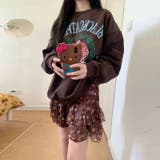 2025秋☆ゆるカワコーデ☆クルーネックプリントスウェットシャツ | 17kg | 詳細画像1 