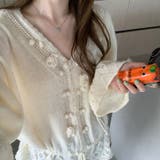 甘辛系ガールズ☆Vネックレースリボンニットカーディガン | 17kg | 詳細画像13