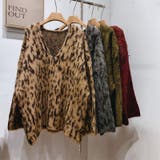 甘辛系ガールズ☆Vネックレオパード柄ニットカーディガン | 17kg | 詳細画像6 