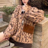 甘辛系ガールズ☆Vネックレオパード柄ニットカーディガン | 17kg | 詳細画像4 