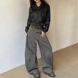 コーヒー | ユニセックス☆ワイドシルエットブーツカットデニムパンツ | 17kg