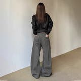 ユニセックス☆ワイドシルエットブーツカットデニムパンツ | 17kg | 詳細画像7 