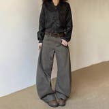 ユニセックス☆ワイドシルエットブーツカットデニムパンツ | 17kg | 詳細画像8 