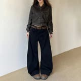 ユニセックス☆ワイドシルエットブーツカットデニムパンツ | 17kg | 詳細画像3 