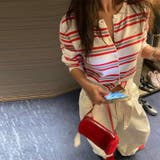 甘辛系ガールズ☆クルーネック配色ボーダー長袖ウール混ニットカーディガン | 17kg | 詳細画像12
