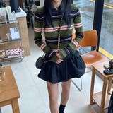 甘辛系ガールズ☆魅力的で大人可愛い配色ストライプ襟付きショートニットジャケット | 17kg | 詳細画像13