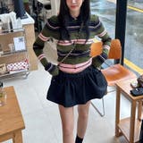 甘辛系ガールズ☆魅力的で大人可愛い配色ストライプ襟付きショートニットジャケット | 17kg | 詳細画像14