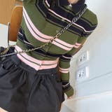 甘辛系ガールズ☆魅力的で大人可愛い配色ストライプ襟付きショートニットジャケット | 17kg | 詳細画像18