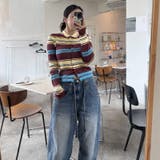甘辛系ガールズ☆魅力的で大人可愛い配色ストライプ襟付きショートニットジャケット | 17kg | 詳細画像26