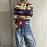 甘辛系ガールズ☆魅力的で大人可愛い配色ストライプ襟付きショートニットジャケット | 17kg | 詳細画像30