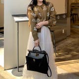 甘辛系ガールズ☆甘くて優しい花柄ジャカードニットカーディガン | 17kg | 詳細画像4