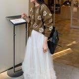 甘辛系ガールズ☆甘くて優しい花柄ジャカードニットカーディガン | 17kg | 詳細画像5