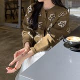 甘辛系ガールズ☆甘くて優しい花柄ジャカードニットカーディガン | 17kg | 詳細画像6