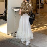 甘辛系ガールズ☆甘くて優しい花柄ジャカードニットカーディガン | 17kg | 詳細画像9