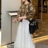 甘辛系ガールズ☆甘くて優しい花柄ジャカードニットカーディガン | 17kg | 詳細画像10