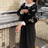 甘辛系ガールズ☆甘くて優しい花柄ジャカードニットカーディガン | 17kg | 詳細画像23