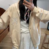 甘辛系ガールズ☆リボンワッペン刺繍ジップパーカー | 17kg | 詳細画像14