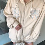 甘辛系ガールズ☆リボンワッペン刺繍ジップパーカー | 17kg | 詳細画像21