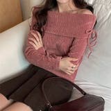 甘辛系ガールズ☆厚手リブコーデュロイ調 オフショルダーリボン付きトップス | 17kg | 詳細画像4