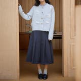 甘辛系ガールズ☆細見え重刺繍クルーネックウールニットカーディガン | 17kg | 詳細画像5