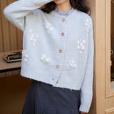 甘辛系ガールズ☆細見え重刺繍クルーネックウールニットカーディガン | 17kg | 詳細画像6