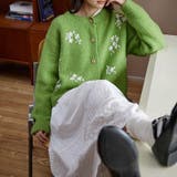 甘辛系ガールズ☆細見え重刺繍クルーネックウールニットカーディガン | 17kg | 詳細画像9