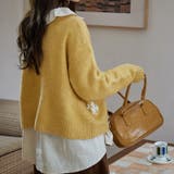 甘辛系ガールズ☆細見え重刺繍クルーネックウールニットカーディガン | 17kg | 詳細画像15