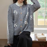 甘辛系ガールズ☆細見え重刺繍クルーネックウールニットカーディガン | 17kg | 詳細画像19