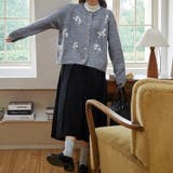甘辛系ガールズ☆細見え重刺繍クルーネックウールニットカーディガン | 17kg | 詳細画像24