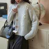 甘辛系ガールズ☆細見え重刺繍クルーネックウールニットカーディガン | 17kg | 詳細画像25
