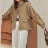 甘辛系ガールズ☆ポケット付き重ね着風 ウォッシュデニムワークジャケット | 17kg | 詳細画像7 