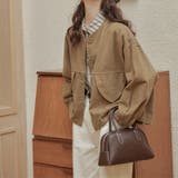 甘辛系ガールズ☆ポケット付き重ね着風 ウォッシュデニムワークジャケット | 17kg | 詳細画像9 