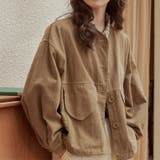 甘辛系ガールズ☆ポケット付き重ね着風 ウォッシュデニムワークジャケット | 17kg | 詳細画像3 