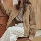 甘辛系ガールズ☆ポケット付き重ね着風 ウォッシュデニムワークジャケット | 17kg | 詳細画像14 