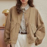 甘辛系ガールズ☆ポケット付き重ね着風 ウォッシュデニムワークジャケット | 17kg | 詳細画像5 