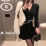 ブラック | ゆるカワコーデ☆長袖ニットワンピース ショート丈 | 17kg