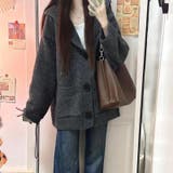 ゆるカワコーデ☆グレーショート丈 ニットカーディガン | 17kg | 詳細画像4