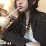 ゆるカワコーデ☆クロシェ編みニットカーディガン襟付き | 17kg | 詳細画像17