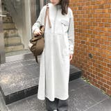 ベージュ | ゆるカワコーデ☆配色スタンドネックスウェットワンピース | 17kg