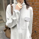 ゆるカワコーデ☆配色スタンドネックスウェットワンピース | 17kg | 詳細画像17